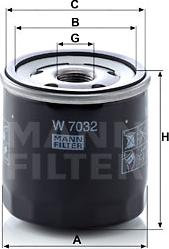 Mann-Filter W 7032 - Eļļas filtrs autodraugiem.lv