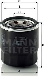 Mann-Filter W 7023 - Eļļas filtrs autodraugiem.lv