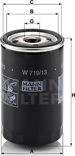 Mann-Filter W 719/13 (10) - Eļļas filtrs autodraugiem.lv