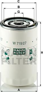 Mann-Filter W 719/27 - Eļļas filtrs autodraugiem.lv