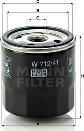 Mann-Filter W 712/41 - Eļļas filtrs autodraugiem.lv