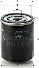 Mann-Filter W 712/54 - Eļļas filtrs autodraugiem.lv