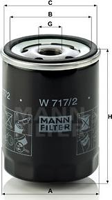 Mann-Filter W 717/2 - Eļļas filtrs autodraugiem.lv