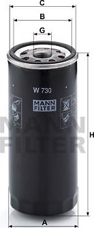 Mann-Filter W 730 - Eļļas filtrs autodraugiem.lv