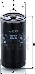 Mann-Filter W 723/3 - Eļļas filtrs autodraugiem.lv