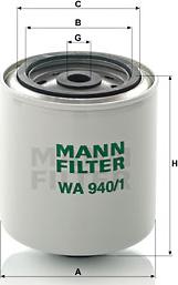 Mann-Filter WA 940/1 - Фильтр охлаждающей жидкости autodraugiem.lv