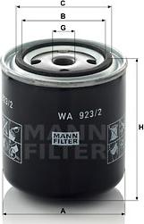 Mann-Filter WA 923/2 - Dzesēšanas šķidruma filtrs autodraugiem.lv