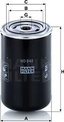 Mann-Filter WD 940 - Eļļas filtrs autodraugiem.lv