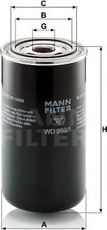Mann-Filter WD 950/5 - Filtrs, Hidropacēlāja sistēma autodraugiem.lv