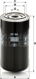 Mann-Filter WD 950 - Filtrs, Hidropacēlāja sistēma autodraugiem.lv