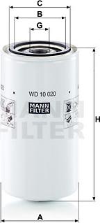 Mann-Filter WD 10 020 - Filtrs, Hidropacēlāja sistēma autodraugiem.lv
