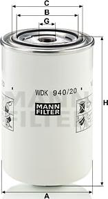 Mann-Filter WDK 940/20 - Degvielas filtrs autodraugiem.lv