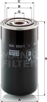 Mann-Filter WDK 950/1 - Degvielas filtrs autodraugiem.lv