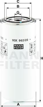 Mann-Filter WDK 962/20 - Degvielas filtrs autodraugiem.lv