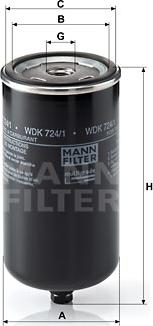 Mann-Filter WDK 724/1 - Degvielas filtrs autodraugiem.lv