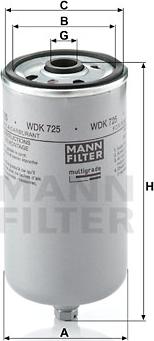 Mann-Filter WDK 725 - Degvielas filtrs autodraugiem.lv