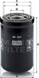 Mann-Filter WH 945/1 - Hidrofiltrs, Automātiskā pārnesumkārba autodraugiem.lv