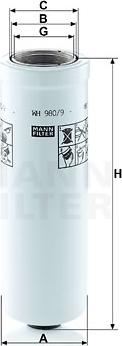 Mann-Filter WH 980/9 - Hidrofiltrs, Automātiskā pārnesumkārba autodraugiem.lv