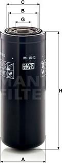 Mann-Filter WH 980/3 - Eļļas filtrs autodraugiem.lv