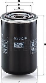 Mann-Filter WK 940/42 - Degvielas filtrs autodraugiem.lv