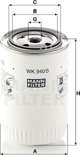 Mann-Filter WK 940/5 - Degvielas filtrs autodraugiem.lv