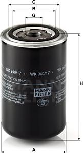 Mann-Filter WK 940/17 - Degvielas filtrs autodraugiem.lv