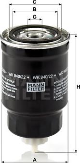 Mann-Filter WK 940/22 - Degvielas filtrs autodraugiem.lv