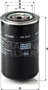 Mann-Filter WK 940/2 - Degvielas filtrs autodraugiem.lv