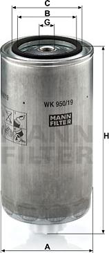 Mann-Filter WK 950/19 - Degvielas filtrs autodraugiem.lv