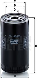 Mann-Filter WK 950/3 - Degvielas filtrs autodraugiem.lv
