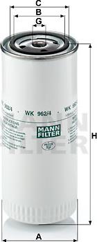 Mann-Filter WK 962/4 - Degvielas filtrs autodraugiem.lv