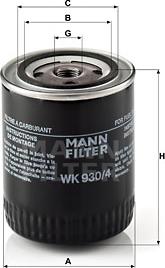 Mann-Filter WK 930/4 - Degvielas filtrs autodraugiem.lv
