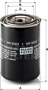 Mann-Filter WK 932/2 - Degvielas filtrs autodraugiem.lv