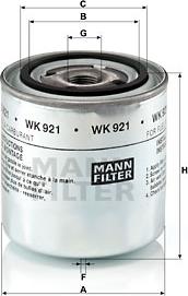 Mann-Filter WK 921 - Degvielas filtrs autodraugiem.lv