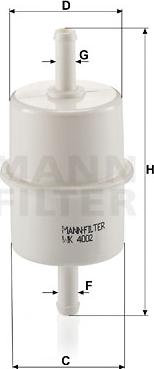 Mann-Filter WK 4002 - Degvielas filtrs autodraugiem.lv