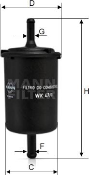 Mann-Filter WK 47/1 - Degvielas filtrs autodraugiem.lv
