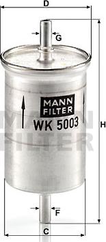 Mann-Filter WK 5003 - Degvielas filtrs autodraugiem.lv