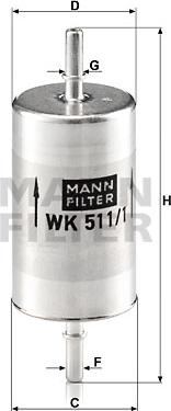 Mann-Filter WK 511/1 - Degvielas filtrs autodraugiem.lv