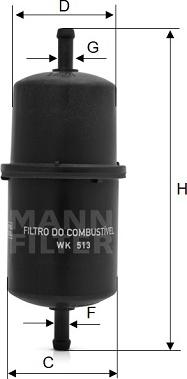 Mann-Filter WK 513 - Degvielas filtrs autodraugiem.lv