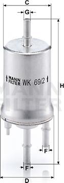 Mann-Filter WK 69/2 - Degvielas filtrs autodraugiem.lv
