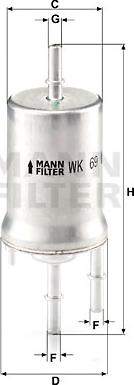 Mann-Filter WK 69 - Degvielas filtrs autodraugiem.lv