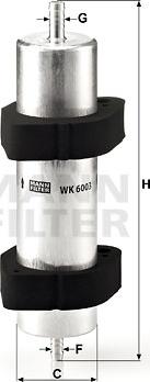 Mann-Filter WK 6003 - Degvielas filtrs autodraugiem.lv