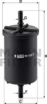 Mann-Filter WK 6002 - Degvielas filtrs autodraugiem.lv