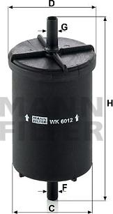 Mann-Filter WK 6012 - Degvielas filtrs autodraugiem.lv