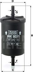 Mann-Filter WK 6031 - Degvielas filtrs autodraugiem.lv