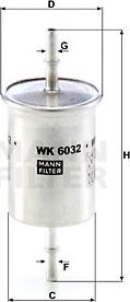 Mann-Filter WK 6032 - Degvielas filtrs autodraugiem.lv