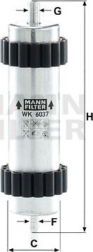 Mann-Filter WK 6037 - Degvielas filtrs autodraugiem.lv