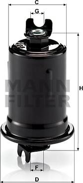 Mann-Filter WK 614/8 - Degvielas filtrs autodraugiem.lv