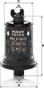Mann-Filter WK 614/24 x - Degvielas filtrs autodraugiem.lv