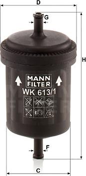 Mann-Filter WK 613/1 - Degvielas filtrs autodraugiem.lv